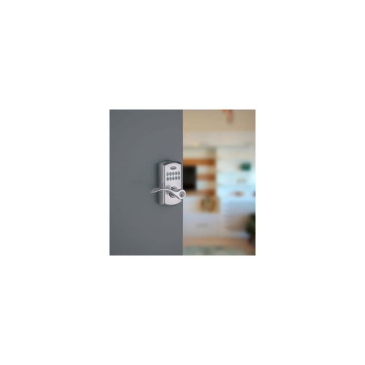 Kwikset SmartKey Pembroke Door Lever SmartCode 955 Satin Chrome, large image number 7