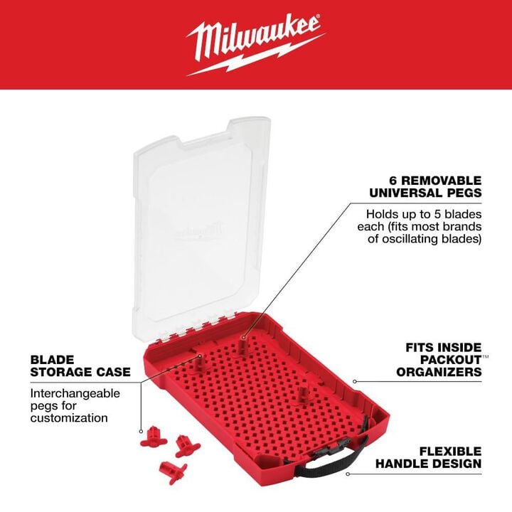 Milwaukee OPEN-LOK Multi-Tool Blade Variety Kit with Modular Case 15PC, large image number 6