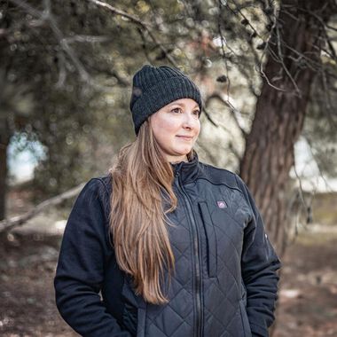 DEWALT Womens Hybrid Heated Jacket, Black, XL, large image number 10