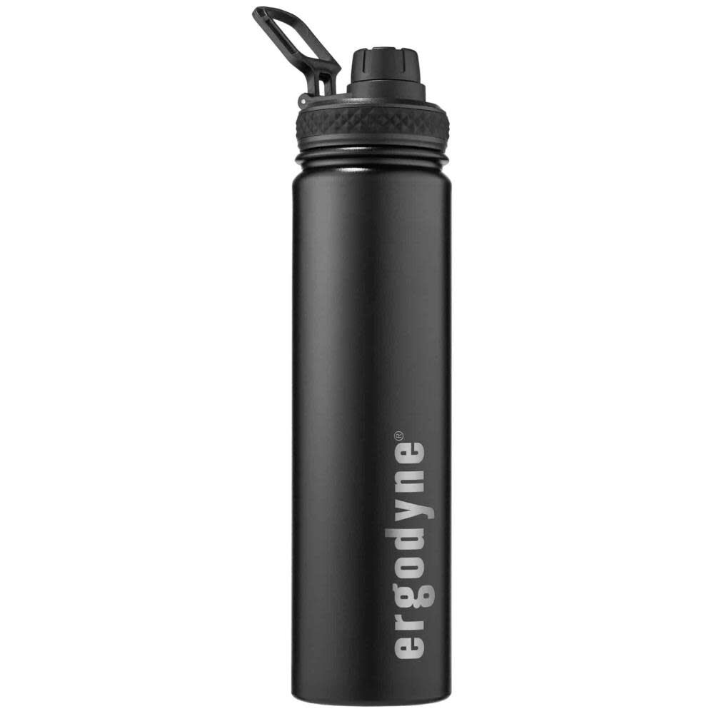 Ergodyne Chill Its 5152 Water Bottle 750 ml Black Insulated Stainless Steel – 13167