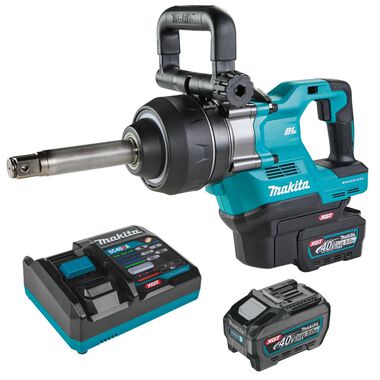 Makita 40V Max XGT Brushless Cordless 1 Inch Square Drive D-Handle Impact Wrench with Friction Ring Kit