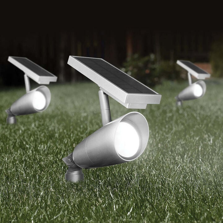 Feit Electric 8 Inch 100 Lumens Solar Powered LED Spotlight Nickel, large image number 7