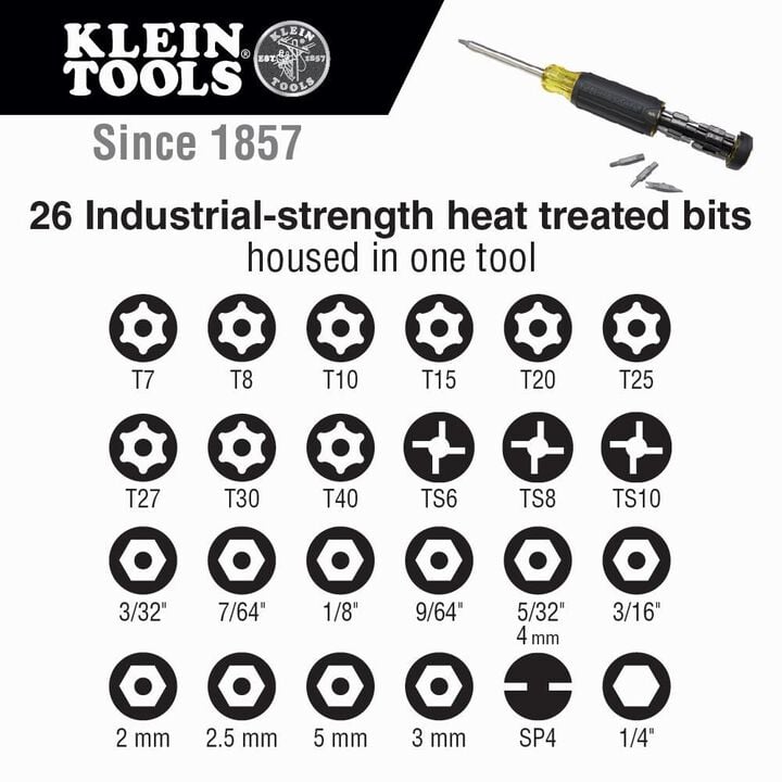 Klein Tools 27-in-1 Tamperproof Screwdriver, large image number 2
