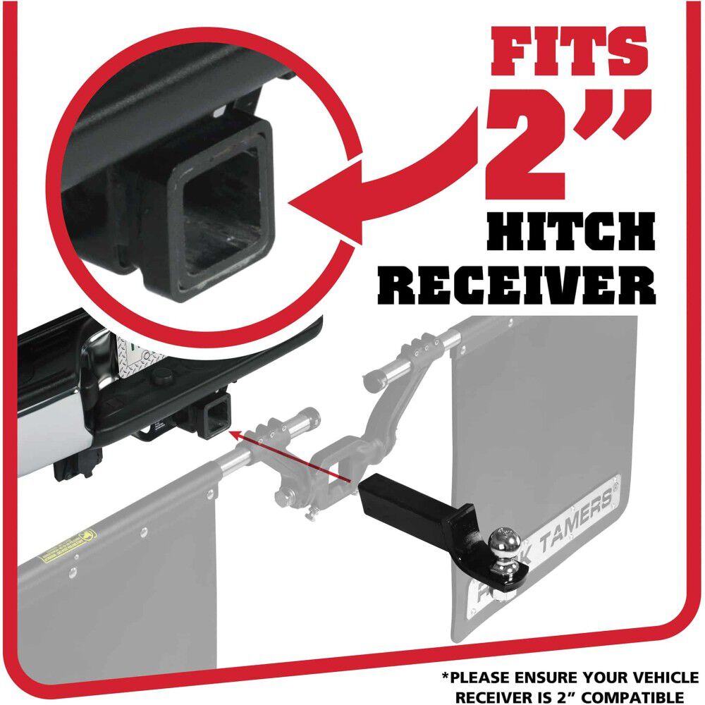 Rock Tamers 2 Inch Drawbar Adjustable Mudflap System, large image number 4