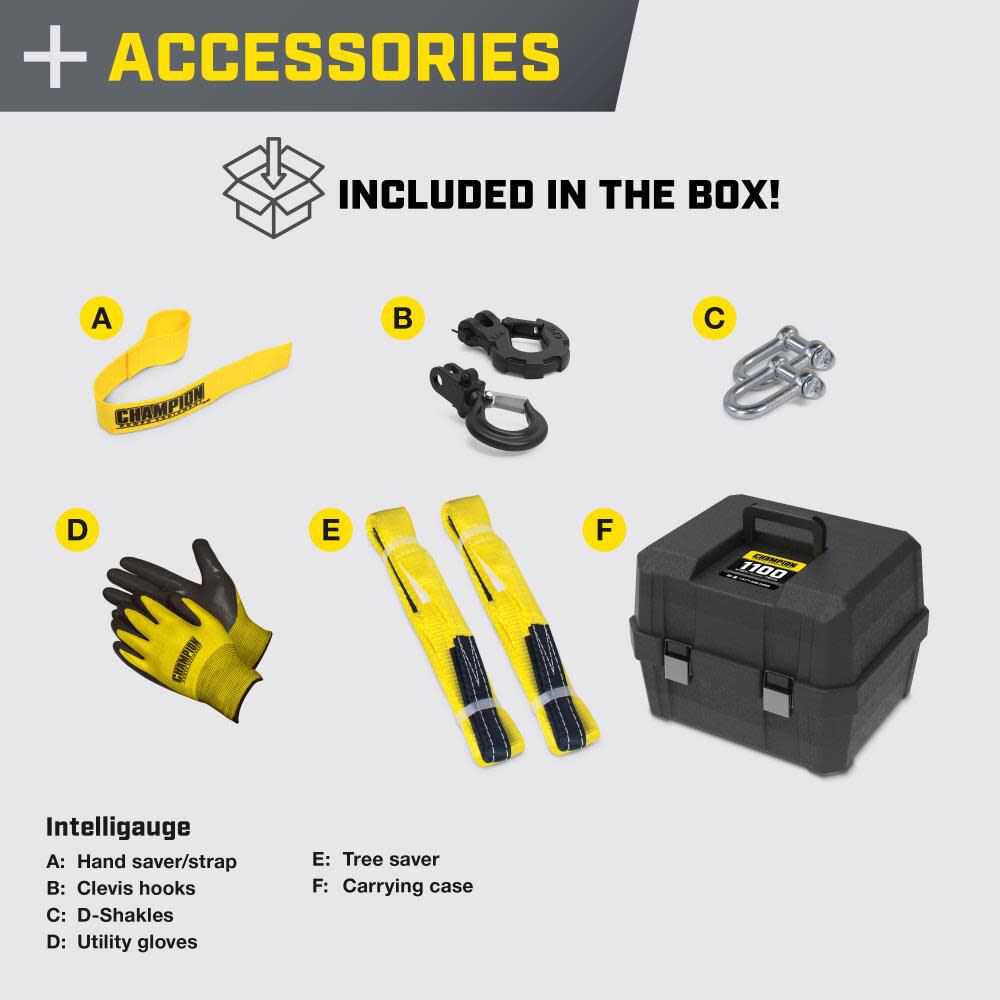 Champion Power Equipment Portable 120V 1100lb Electric Winch Kit with Pulling and Lifting Capability, large image number 3
