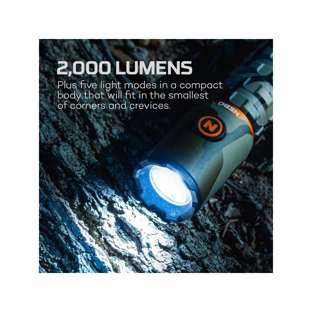 Nebo Torch 2000 Lumens Camo Rechargeable Battery Pocket Flashlight, large image number 2