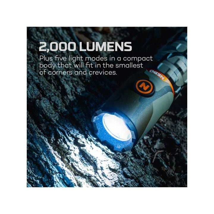 Nebo Torch 2000 Lumens Camo Rechargeable Battery Pocket Flashlight, large image number 1