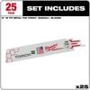 Milwaukee 6 in. 18 TPI THE TORCH SAWZALL Blade 25PK, small image number 2