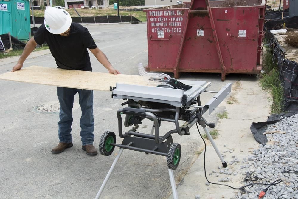 Metabo HPT 10in Jobsite Table Saw with Fold Roll Stand, large image number 9