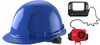 Milwaukee Blue Front Brim Vented Hard Hat with 6pt Ratcheting Suspension Type 1 Class C & BOLT USB Cooling Fan Bundle, small image number 1