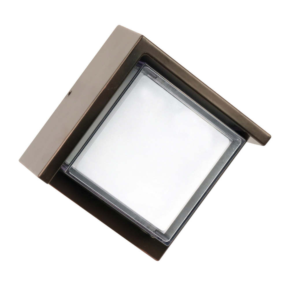 Feit Electric 5 Inch 8W 560 Lumens Square Dusk to Dawn Wall Light Bronze, large image number 1