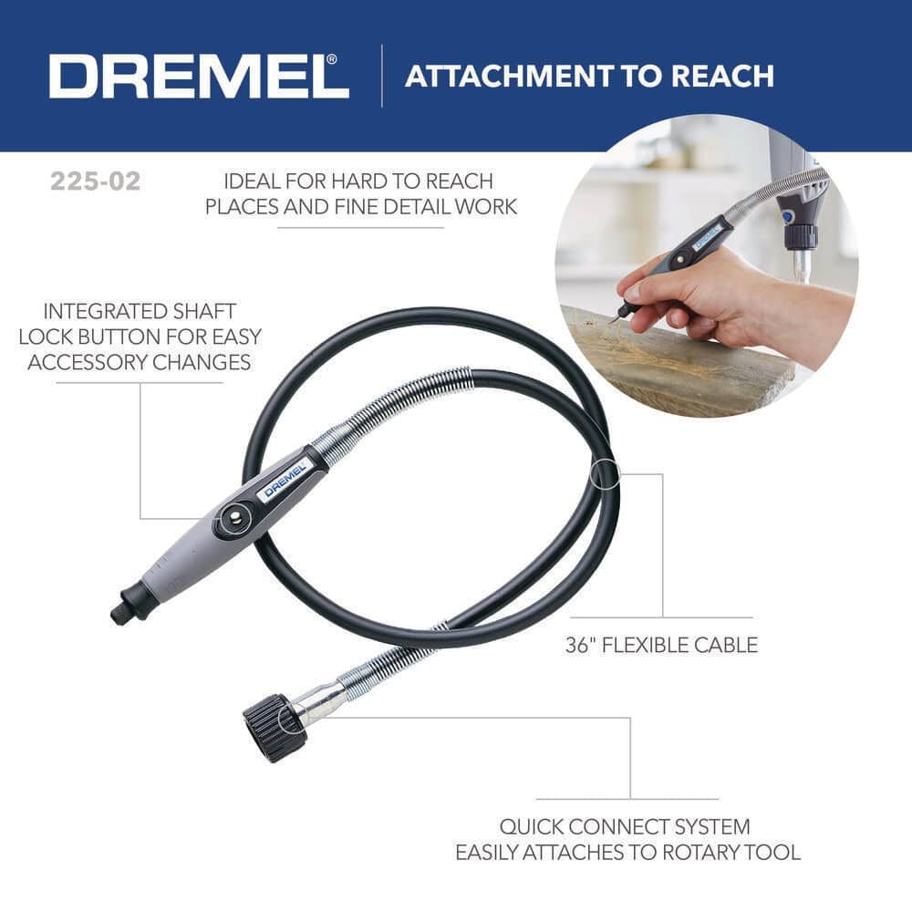 Dremel Flex Shaft Attachment & 1.2A Corded Rotary Tool Kit - Bundle, large image number 4