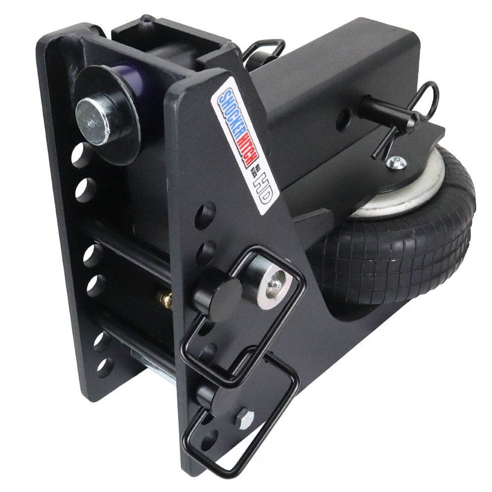 Shocker Hitch HD 20K Max Black 2.5 Inch Air Receiver Hitch & Raised Ball Mount 2-5/16 Inch Hitch Ball, large image number 4