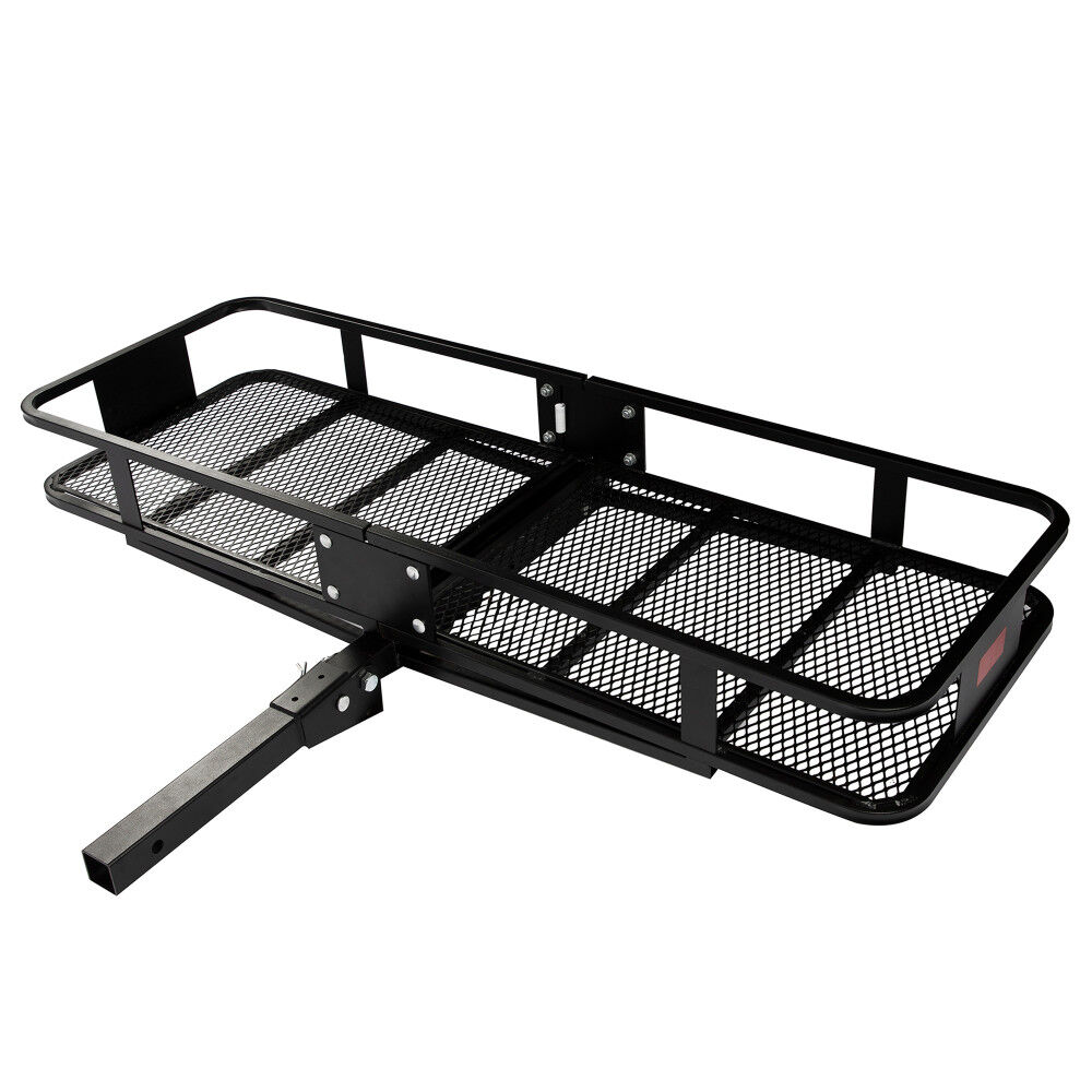 Erickson Mfg Heavy-Duty Folding Steel Hitch Cargo Carrier, 500 lb Capacity 60 Inch x 20 Inch, large image number 1