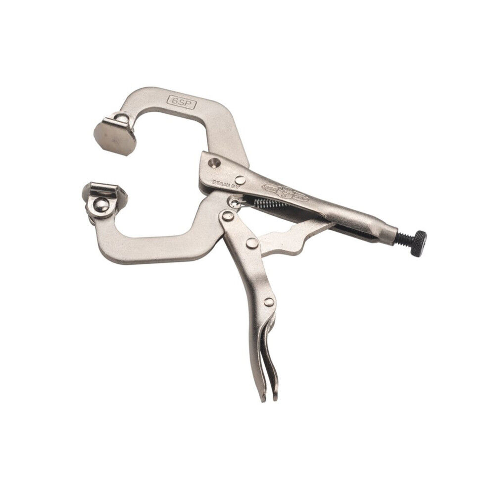 Stanley 6 Inch Swivel Tip C-Clamp Locking Pliers, large image number 4