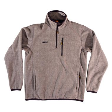DEWALT 1/4 Zip Fleece Pullover Polyester Gray 2X