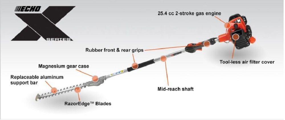 Echo X Series 25.4 cc 2-Stroke Gas Engine Hedge Trimmer, large image number 4