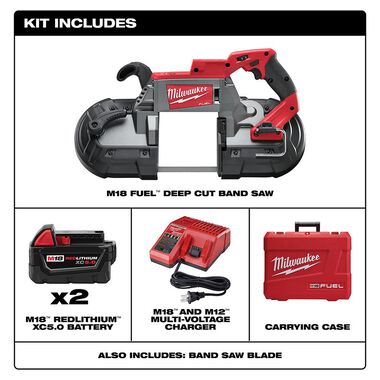 Milwaukee M18 FUEL Deep Cut Band Saw - 2 Battery Kit, large image number 1