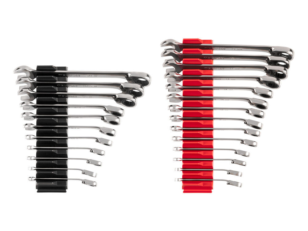 Tekton Ratcheting Combination Wrench Set, 25 Piece (1/4-3/4 Inch, 6-19 mm) - WRC94304