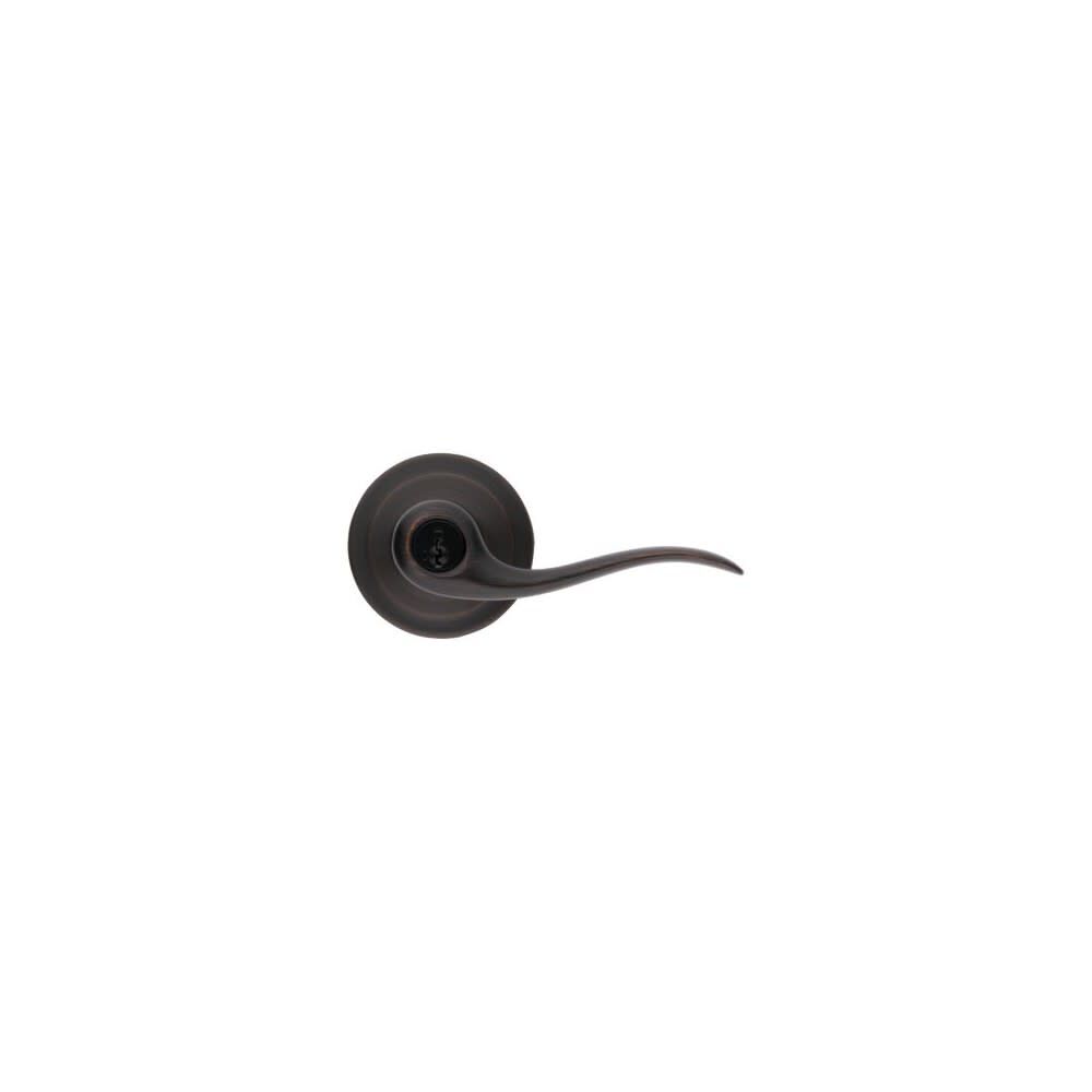 Kwikset Venetian Bronze Signature Series Keyed Entry Tustin Door Lever, large image number 4