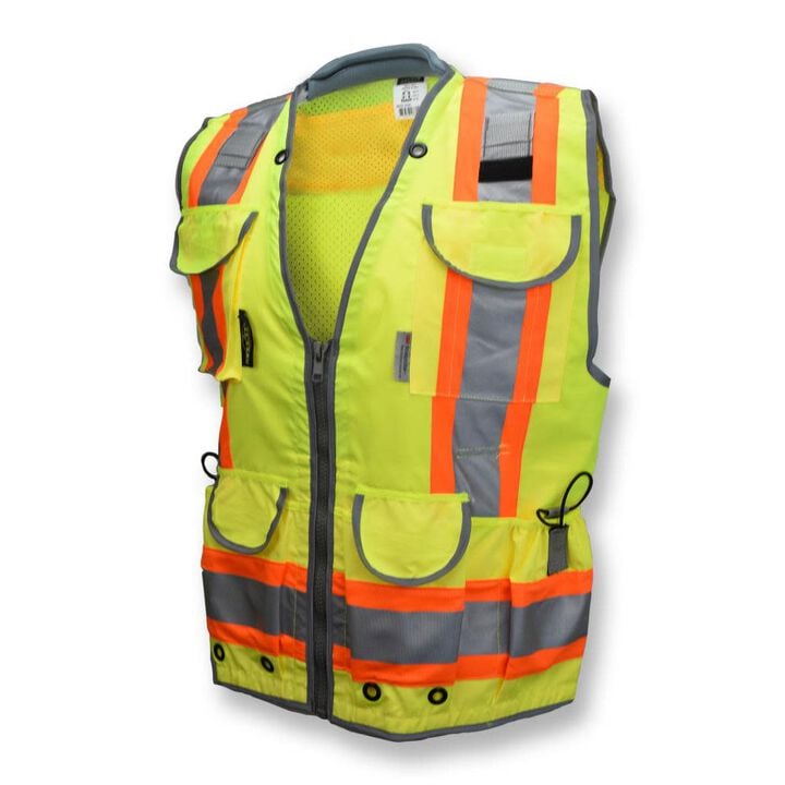 Radians SV55 Class 2 Heavy Woven Two Tone Woven/Mesh Engineer Vest Hi-Vis Size XL
