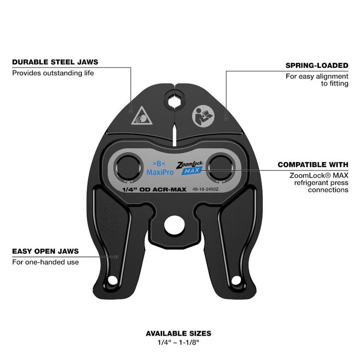 Milwaukee 1/4 Inch ZoomLock MAX Press Jaw for M12 FORCE LOGIC Press Tools, large image number 1