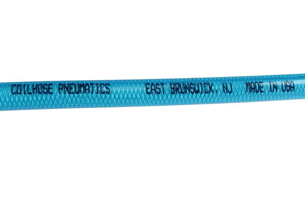 Coilhose Flexeel 5/16 Inch x 100 Ft. Transparent Blue Straight Hose with MPT, large image number 3