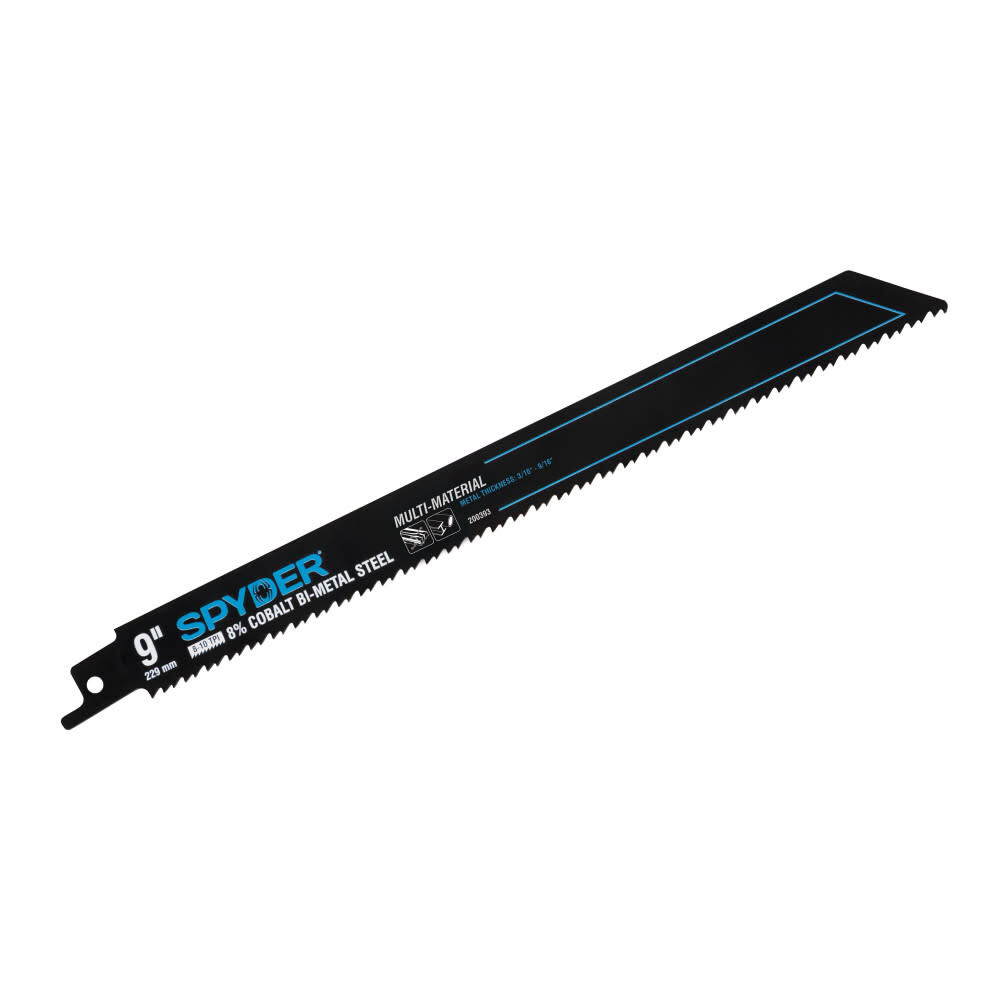 Spyder 9 Inch 8-10 TPI Bi-Metal Reciprocating Saw Blade, large image number 1