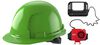 Milwaukee Green Front Brim Vented Hard Hat with 6pt Ratcheting Suspension Type 1 Class C & BOLT USB Cooling Fan Bundle, small image number 1
