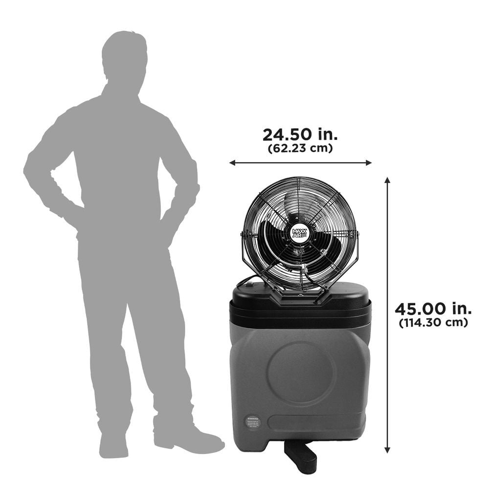 Maxx Air 14 Inch 1000 CFM 120V 3-Speed Misting Fan with 20 Gallon Tank, large image number 6