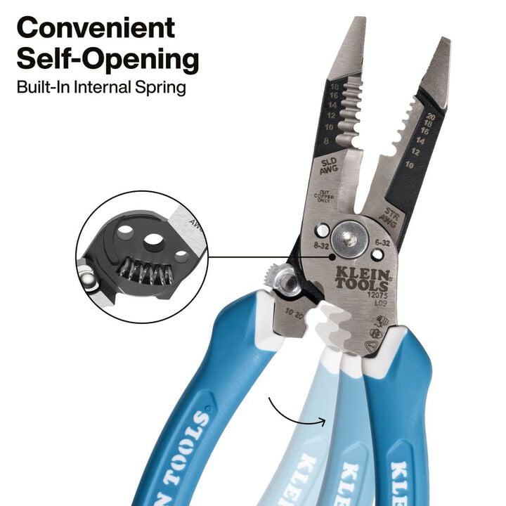 Klein Tools Slim Forged Wire Stripper/Cutter, Straight Handle, large image number 4