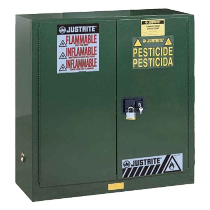 Justrite 30 Gallon Green Manual Close Safety Cabinet