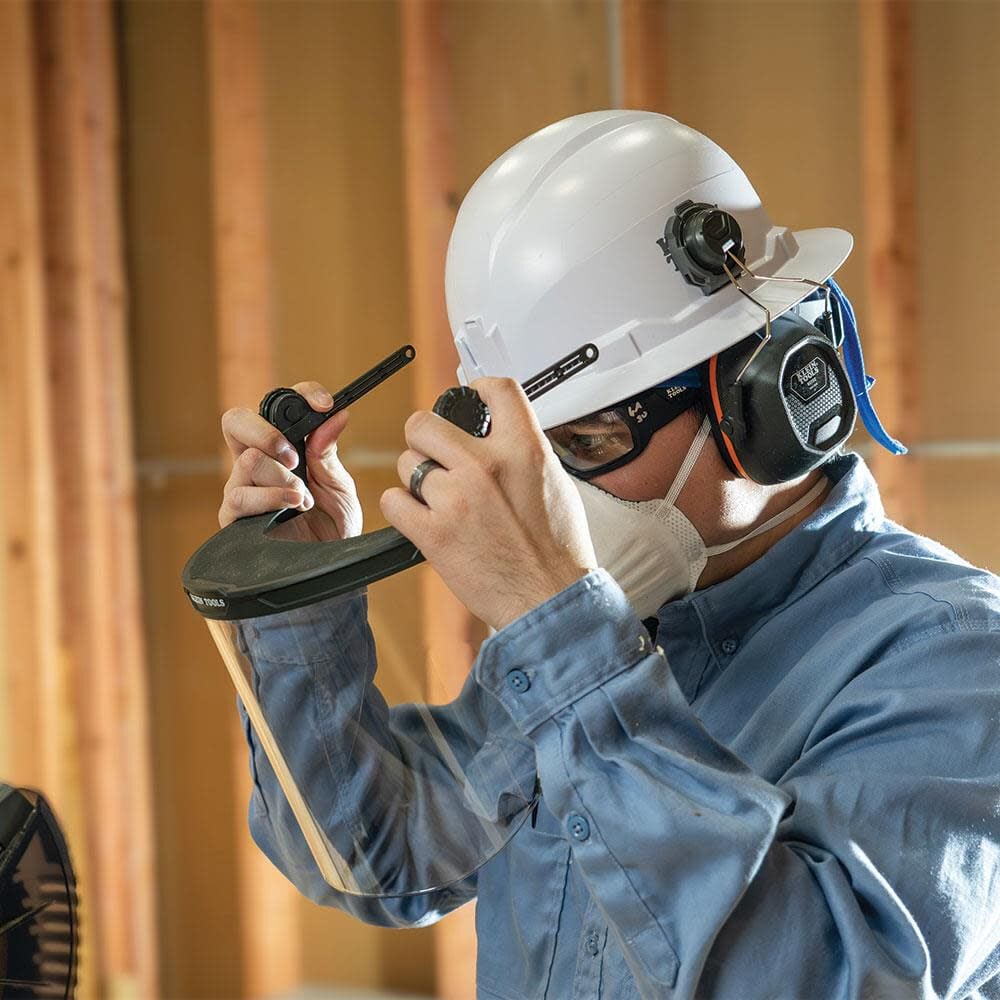 Klein Tools Face Shield, Full Brim, Clear, large image number 9