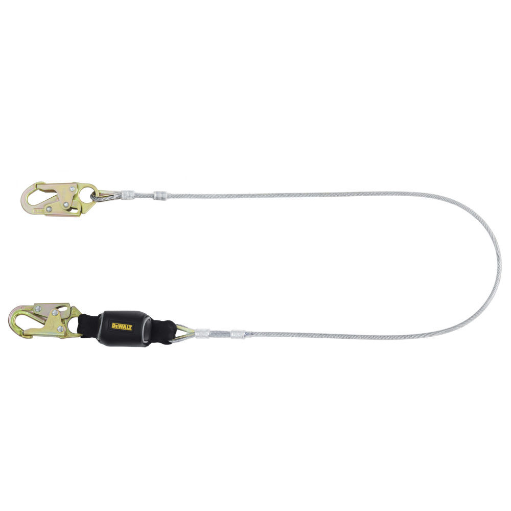 DEWALT 6 ft External Energy Absorber Single Leg Lanyard with Snap Hook, large image number 1