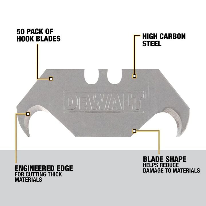 DEWALT 2-1/2 Inch Bi-Metal Utility Knife Blade, 50 Pieces, large image number 5