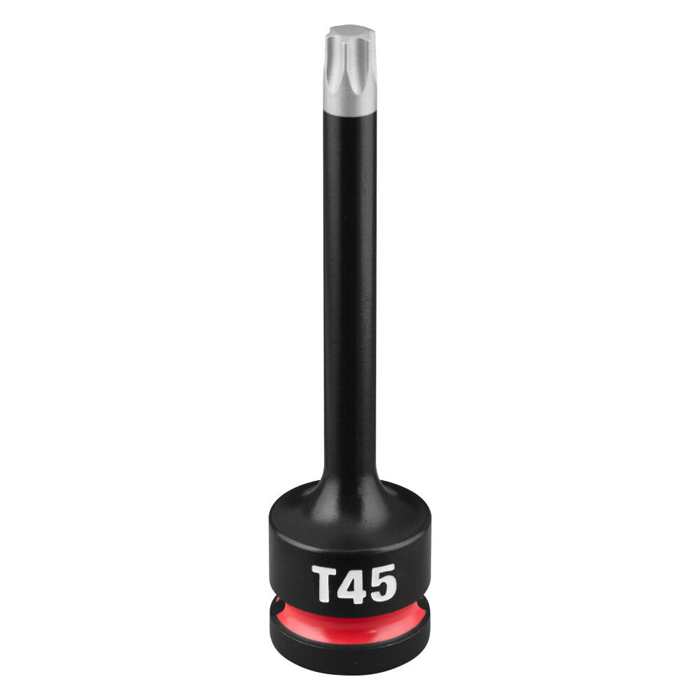 Milwaukee SHOCKWAVE Impact Duty 1/2 Inch Drive 4 Inch Torx T45 Bit Socket - 49-66-7366
