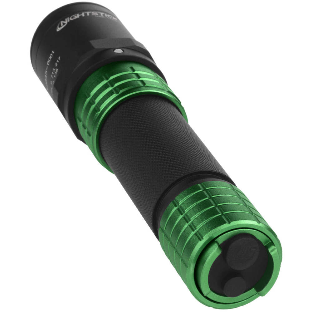 Nightstick Metal Dual-Light Rechargeable Flashlight with Holster, Green, large image number 4