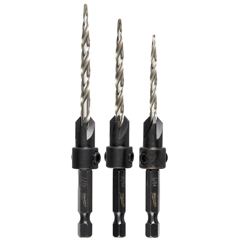 Milwaukee #6/#8/#10 3Pc Countersink Set, large image number 8
