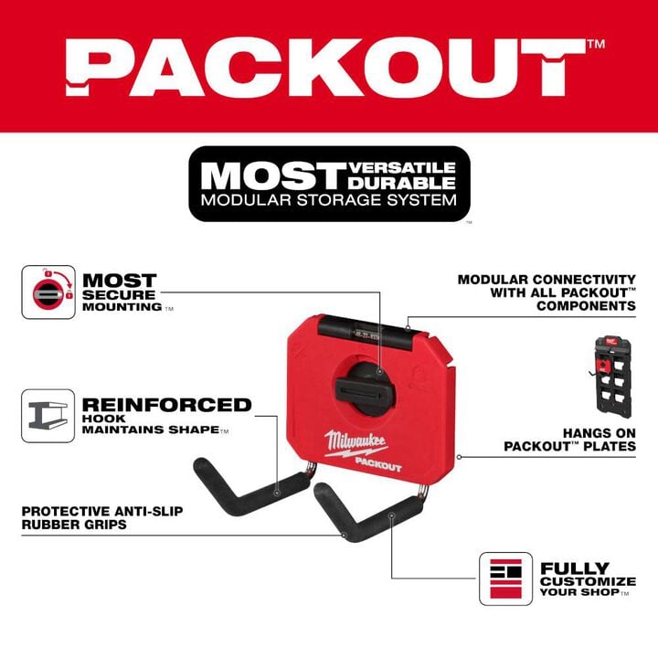 Milwaukee PACKOUT 4 Straight Hook, large image number 1