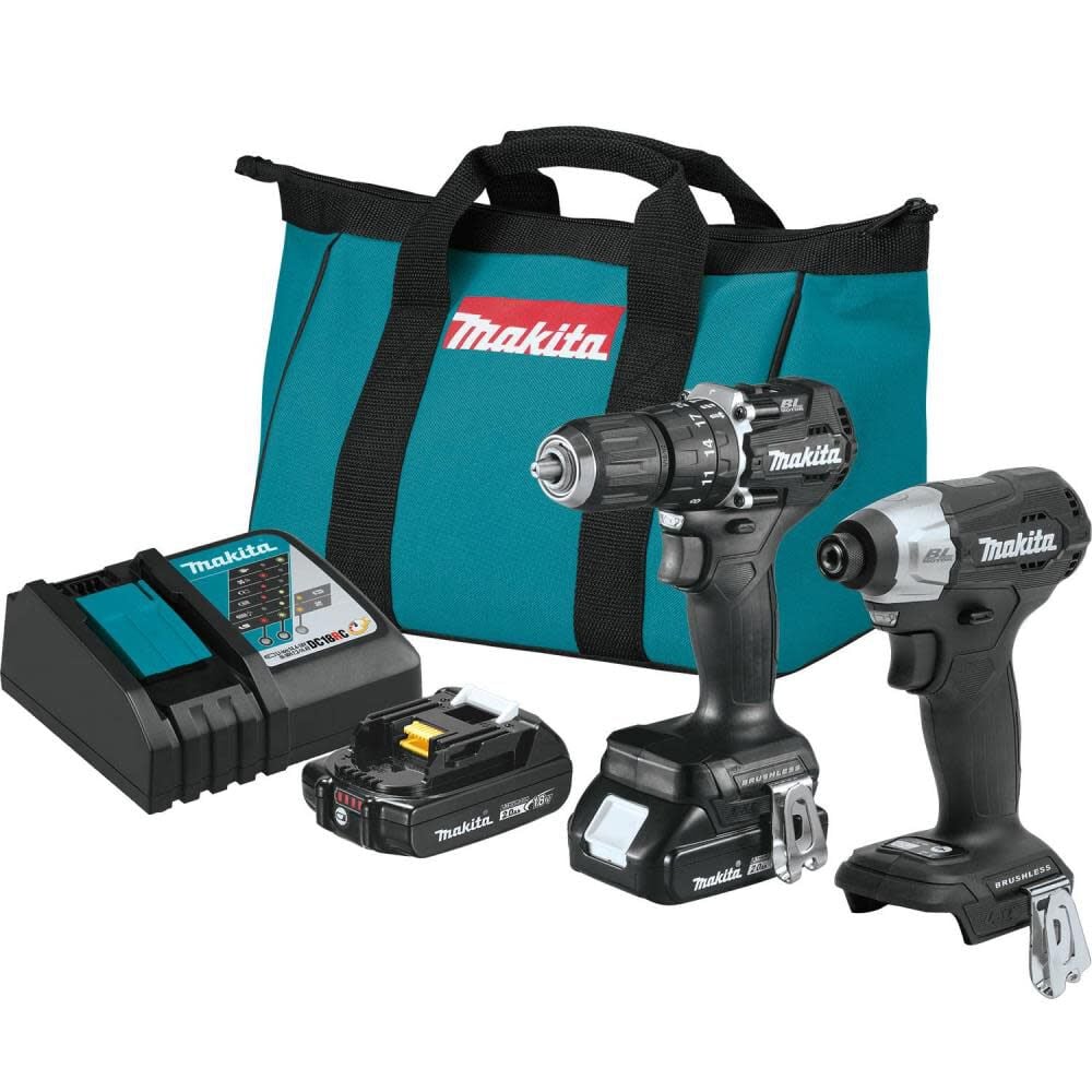 Makita 18V LXT 2pc Combo Kit Lithium-Ion Sub Compact Brushless Cordless – CX205RB