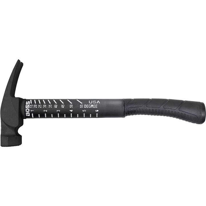 Boss Hammers 18oz Steel Hybrid Fiberglass Handle Hammer Milled Face