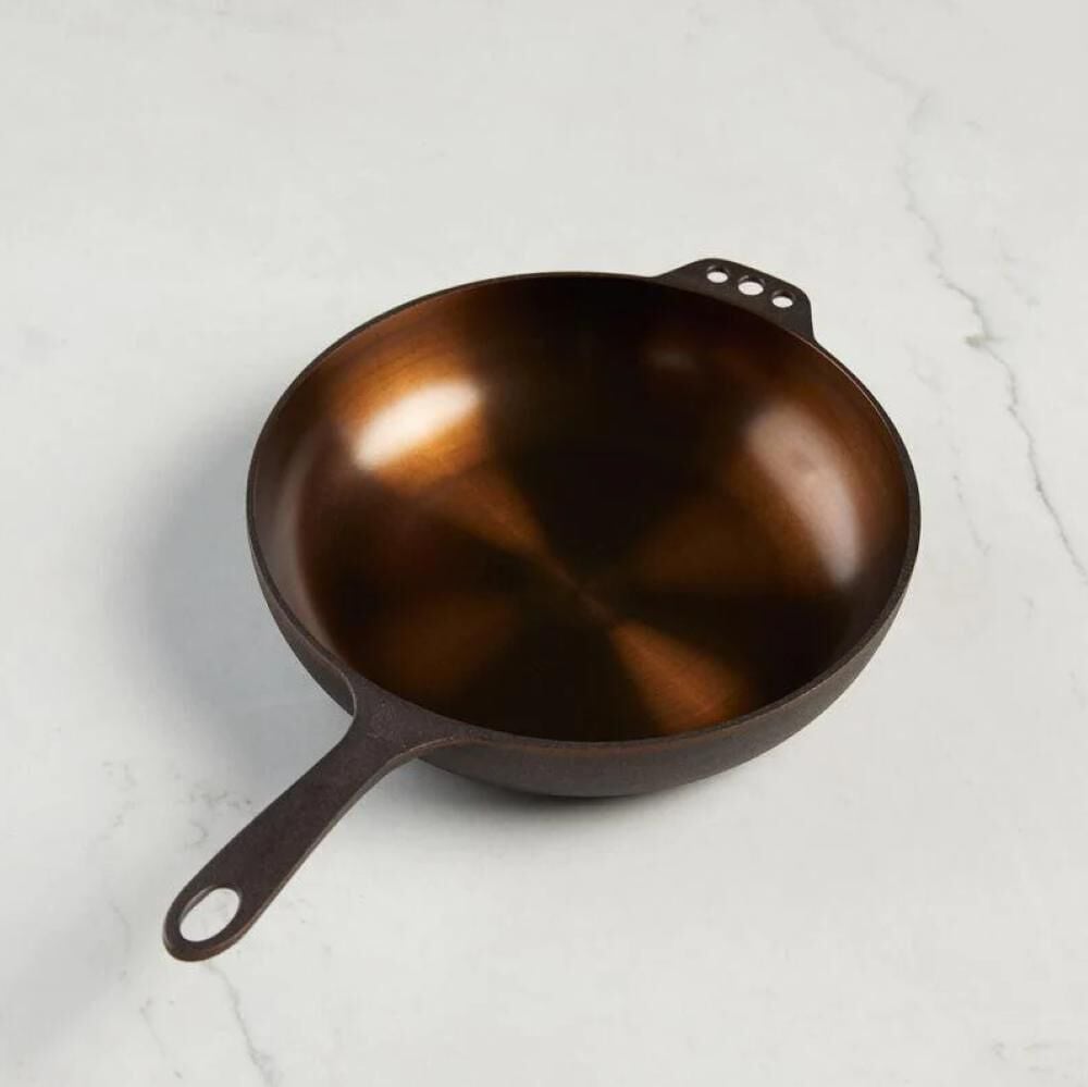 Smithey Ironware No. 11 Cast Iron Deep Skillet with Glass Lid, large image number 4