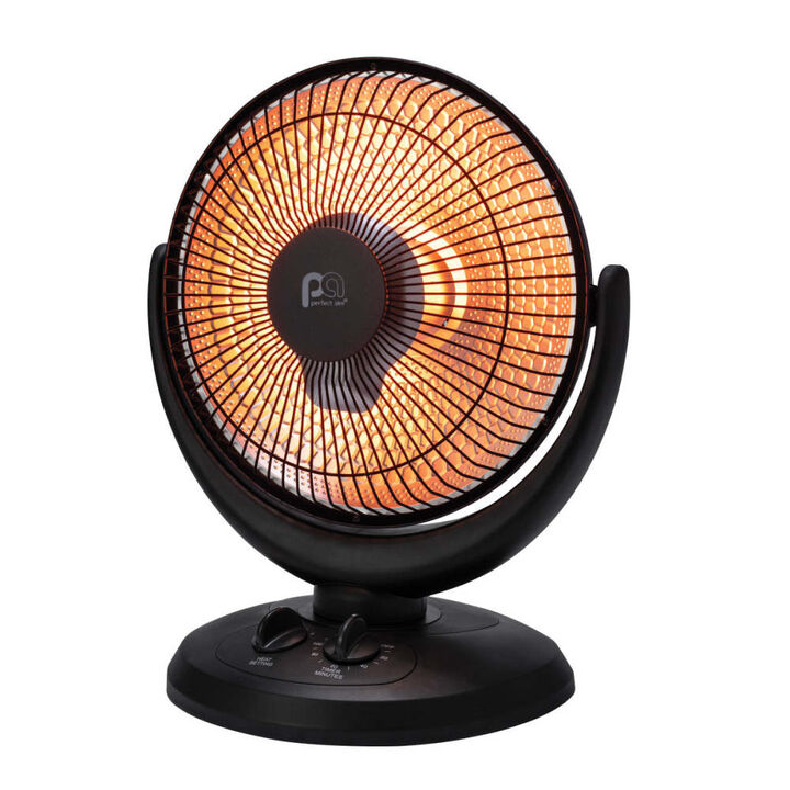 Perfect Aire 14 Inch 800/400W 2730 BTU Black Radiant Dish Heater, large image number 7