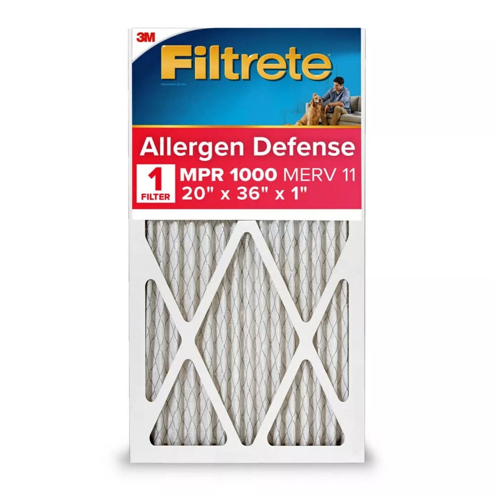 3M 20 Inch x 36 Inch 1000 MPR MERV 11 Allergen Air Filter – 1 Pack – 4012484
