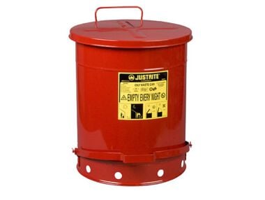 Justrite 14 Gallon Oily Waste Can, large image number 0