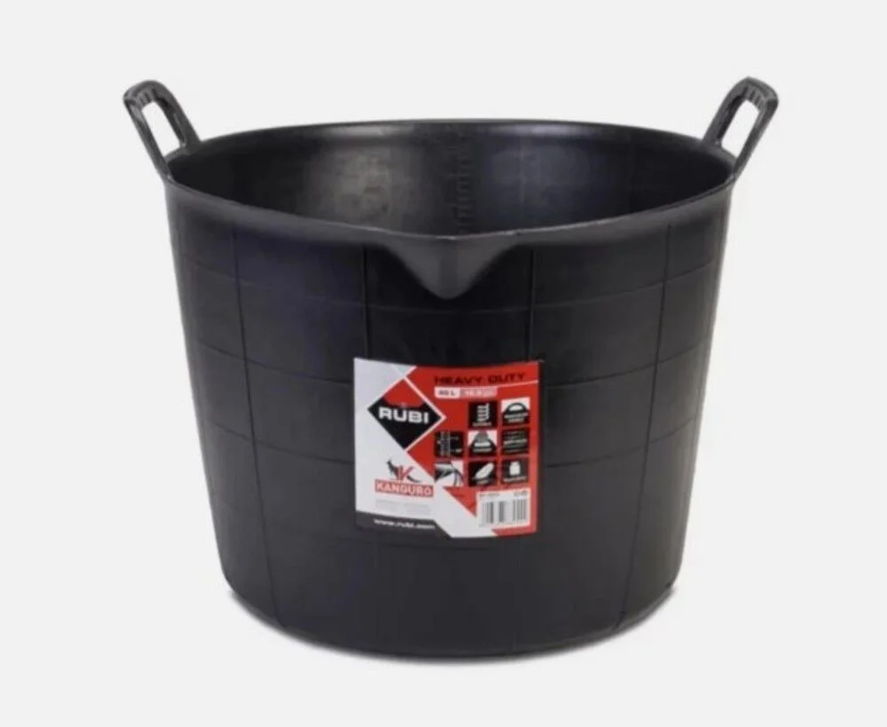 Rubi Tools Plastic Tub Flextub 10.5 Gallon Black, large image number 1