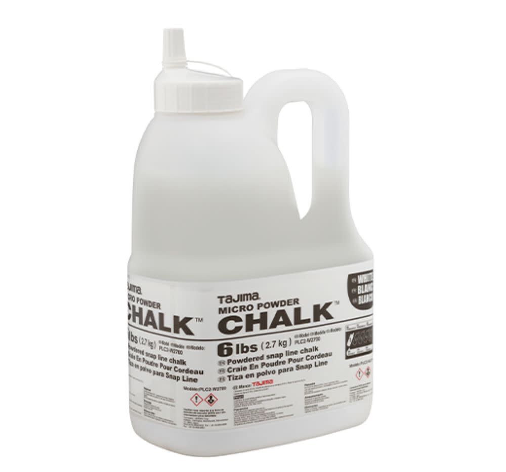 Tajima Micro Chalk Powdered Snap Line Chalk White 6 lbs, large image number 1
