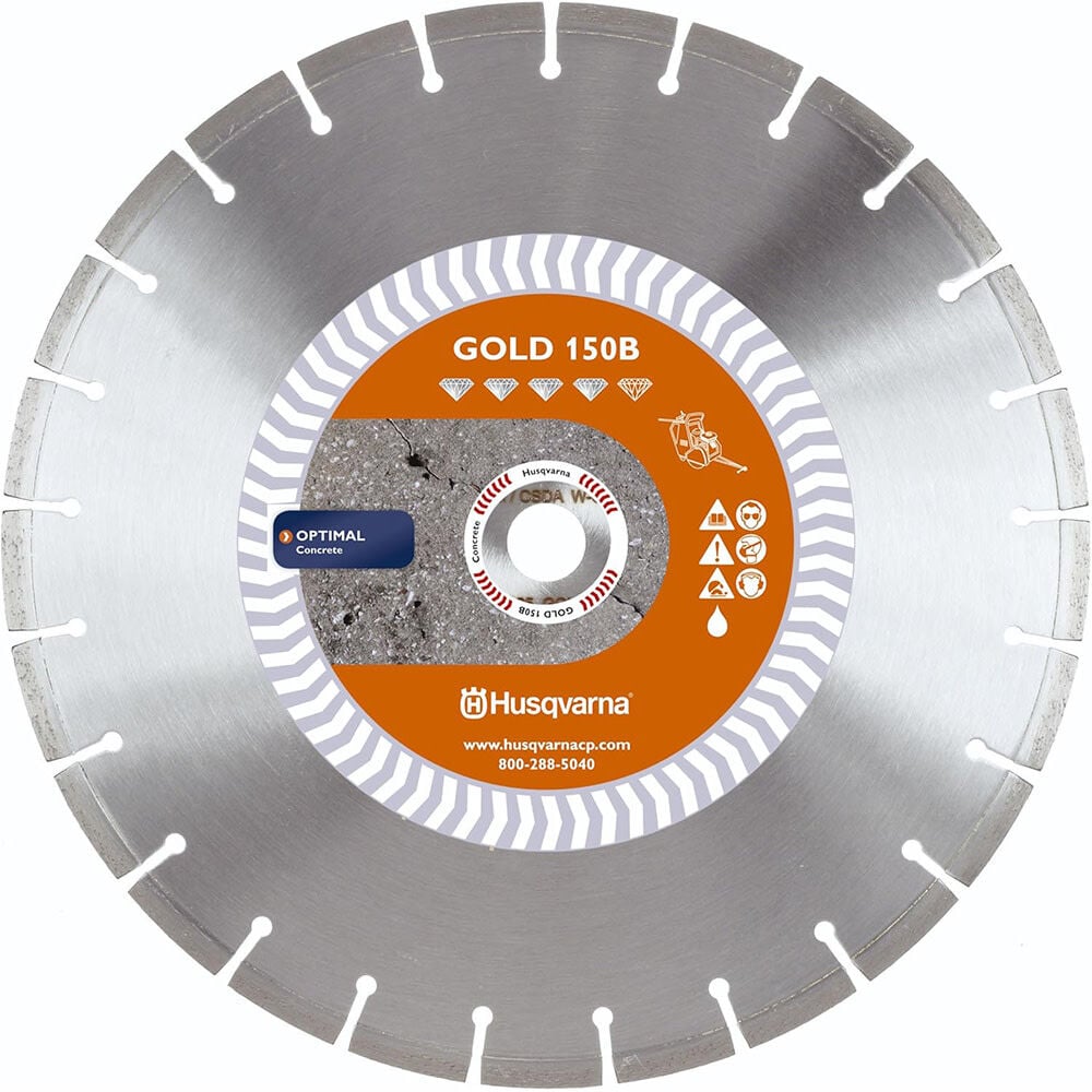 Husqvarna Construction Gold 150B 26 Inch Gold Segmented Rim Diamond Blade for Concrete – 542751069