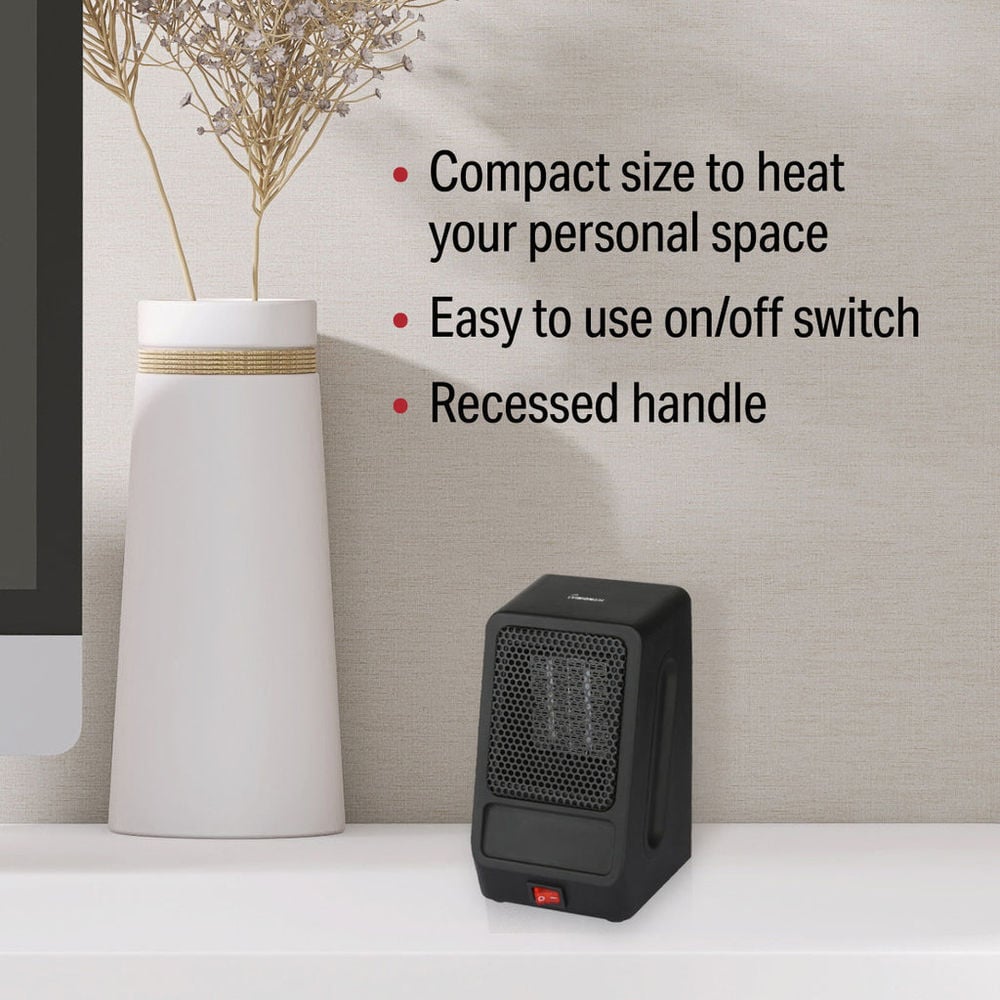 VisionAir 7 In. 400W 1365 Btu 65 Sq-Ft. Personal Ceramic Heater, large image number 5