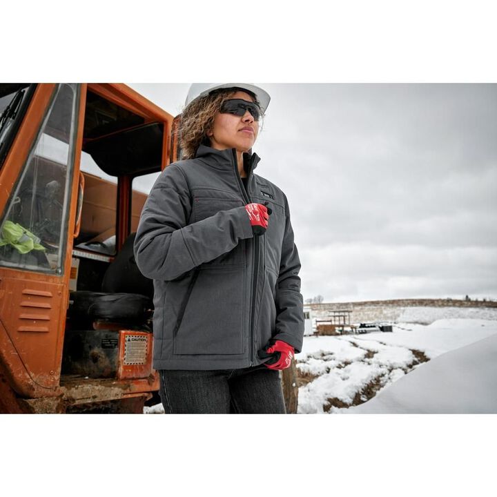 Milwaukee M12 Womens Heated AXIS Jacket Kit Gray 2X, large image number 11